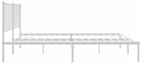 Estrutura de cama com cabeceira 120x200 cm metal branco