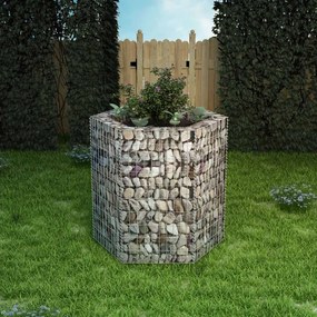 vidaXL Canteiro elevado/cesto gabião hexagonal 100x90x100 cm
