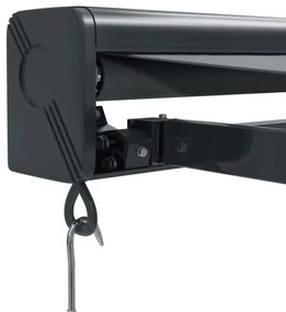 Toldo retrátil 4x3 m tecido e alumínio antracite