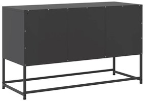 Móvel de TV 100,5x39x60,5 cm aço preto