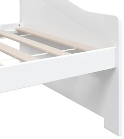 Sofá-cama de 3 lugares 90x200 cm madeira de pinho maciça branco