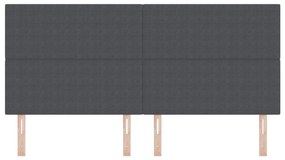 Cabeceira vidaXL Design Simples Cinza Escuro 200 cm Tecido de Veludo