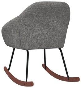 Cadeira de baloiço tecido cinzento-escuro
