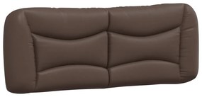 Cama com colchão 140x190 cm couro artificial castanho