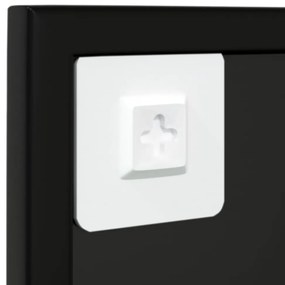 Espelhos de parede 2 pcs 80x60 cm metal preto