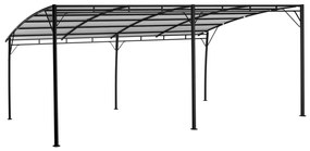 Toldo para-sol de jardim 6x3x2,55 m cor creme