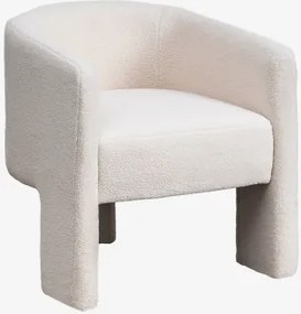 Pack De 2 Cadeiras De Jantar Estofadas Com Braços Xastru Chenille Branco - Sklum