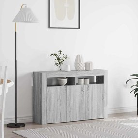 vidaXL Sideboard Cinzento sonoma Madeira engenheirada 116 x 30 x 75 cm