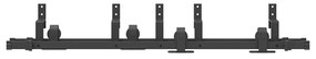 Kit de ferragens para porta deslizante 152,5 cm aço preto