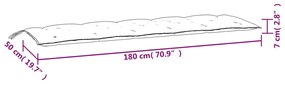 Almofadões banco jardim 2 pcs 180x50x7cm oxford padrão folhas