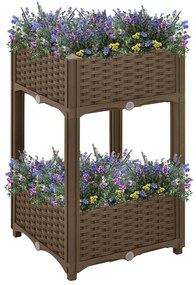 vidaXL Canteiro elevado 40x40x71 cm polipropileno