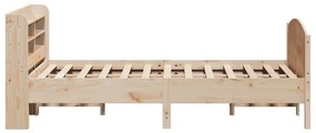 Cama sem colchão 140x190 cm madeira de pinho maciça