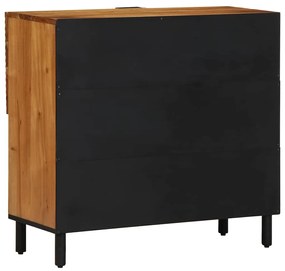 Estante 80x33x75 cm Madeira Sólida de Acácia