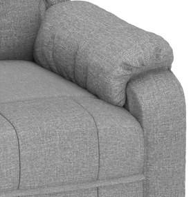 Poltrona de massagens elétrica tecido cinzento-claro