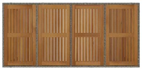 Conjunto de Jantar para Jardim vidaXL de 7 Peças Cinza Polirattan