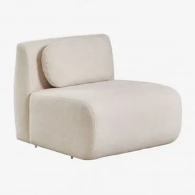 Módulo Central Para Sofá Modular Em Chenille Marrakech Chenille Bege Creme - Sklum