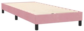 Cama com molas/colchão 80x220 cm veludo rosa