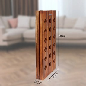 Garrafeiras dobrável para 36 garrafas de vinho com design elegante 87 x 39 x 55 cm Castanho