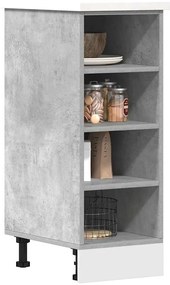 vidaXL Armário inferior “Riga” 30x44,5x81,5cm cinzento cimento