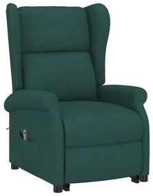 Poltrona elevatória tecido verde-escuro