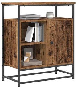 Buffet vidaXL Madeira Velha 69x35x80 cm Madeira engenheirada e Aço
