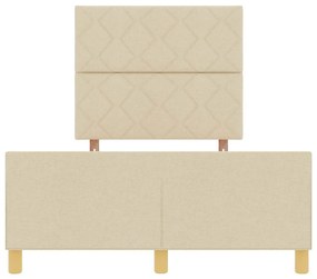Cama vidaXL Creme 120x200 cm em Tecido