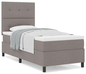 Cama Box Spring com Colchão Taupe Solteiro Tecido