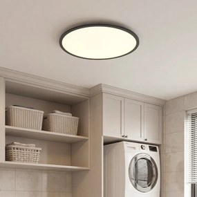 Painel LED inteligente preto 60cm incl. LED Dim to Warm com controlo remoto - Knob