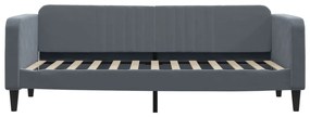 Sofá-cama 80x200 cm veludo cinzento-escuro