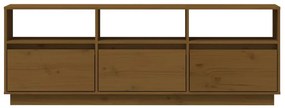Móvel de TV 140x37x50 cm madeira de pinho maciça castanho mel