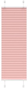 Rosa Plissada Cega 45x150 cm Largura Tecido 44,4 cm Poliéster