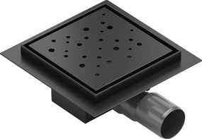 Mexen Flat-Q M12 ralo de pavimento quadrado 12 x 12 cm, preto - 1710412