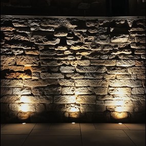 Projetores de solo exteriores modernos em aço 35 mm ajustáveis IP65 - Delux