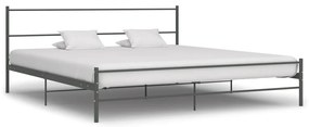 Estrutura de cama 180x200 cm metal cinzento