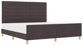 Cama vidaXL Castanho 180x200 cm Tecido