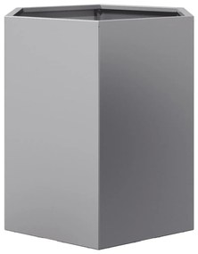 Vaso/floreira de jardim hexagonal 46x40x45 cm aço galvanizado