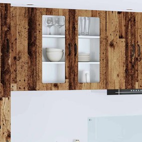 vidaXL Armário de Cozinha com porta Madeira antiga 80 x 31 x 80 cm