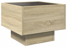 Mesa de cabeceira c/ LED Infinity 40x40x30 cm carvalho sonoma