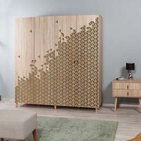 Roupeiro Imaj – Carvalho Sonoma – 180x192x52 cm