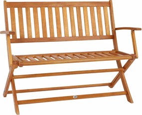 Banco de jardim em madeira de eucalipto 120 x 55 x 90 cm Castanho