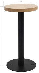 Mesa bistrô 40 cm MDF castanho-claro