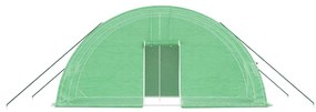 Estufa com estrutura de aço 12 m² 6x2x2,85 m verde