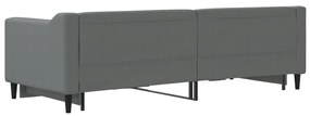 Sofá-cama com gavetão 80x200 cm tecido cinzento-escuro