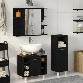 Conjunto de Móveis para Banheiro 3 Peças em Madeira Engineered Carvalh