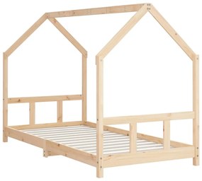 Estrutura de cama infantil 90x200 cm pinho maciço