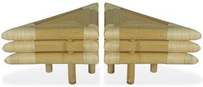 Mesas-de-cabeceira 2 pcs 60x60x40 cm em bambu natural