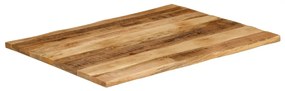 Tampo de mesa c/ borda viva 90x80x2,5cm mangueira áspera maciça