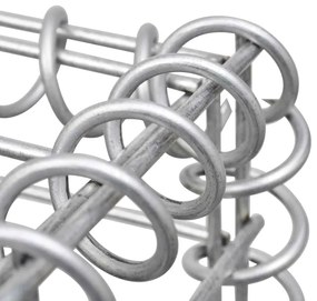 Canteiro elevado/cesto gabião 180x30x60 cm aço galvanizado