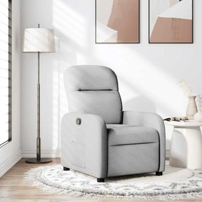 vidaXL Cadeira reclinável tecido cinzento nuvem