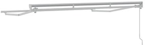 Toldo Manual Manual Branco 3 x 2 m Alumínio, Poliéster